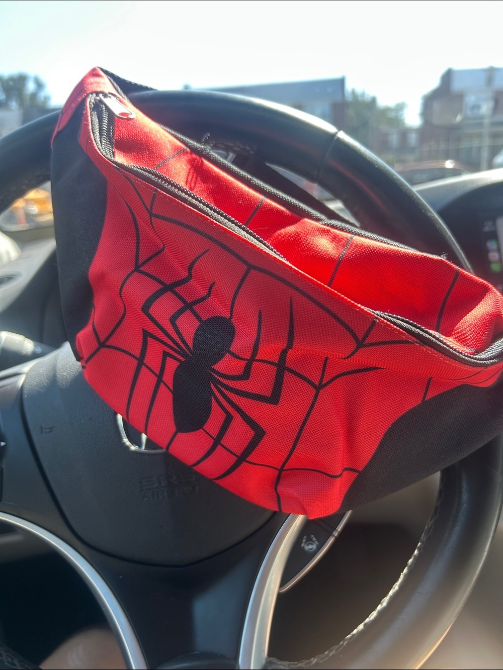Marvel Red and Black Spider Web Kids Waist Pack